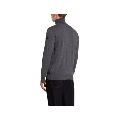 Maglione Uomo dolcevita in lana vergine Grigio scuro PAUL & SHARK- Francavilla Moda